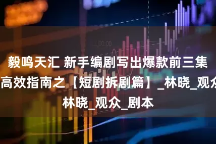 毅鸣天汇 新手编剧写出爆款前三集的必备高效指南之【短剧拆剧篇】_林晓_观众_剧本
